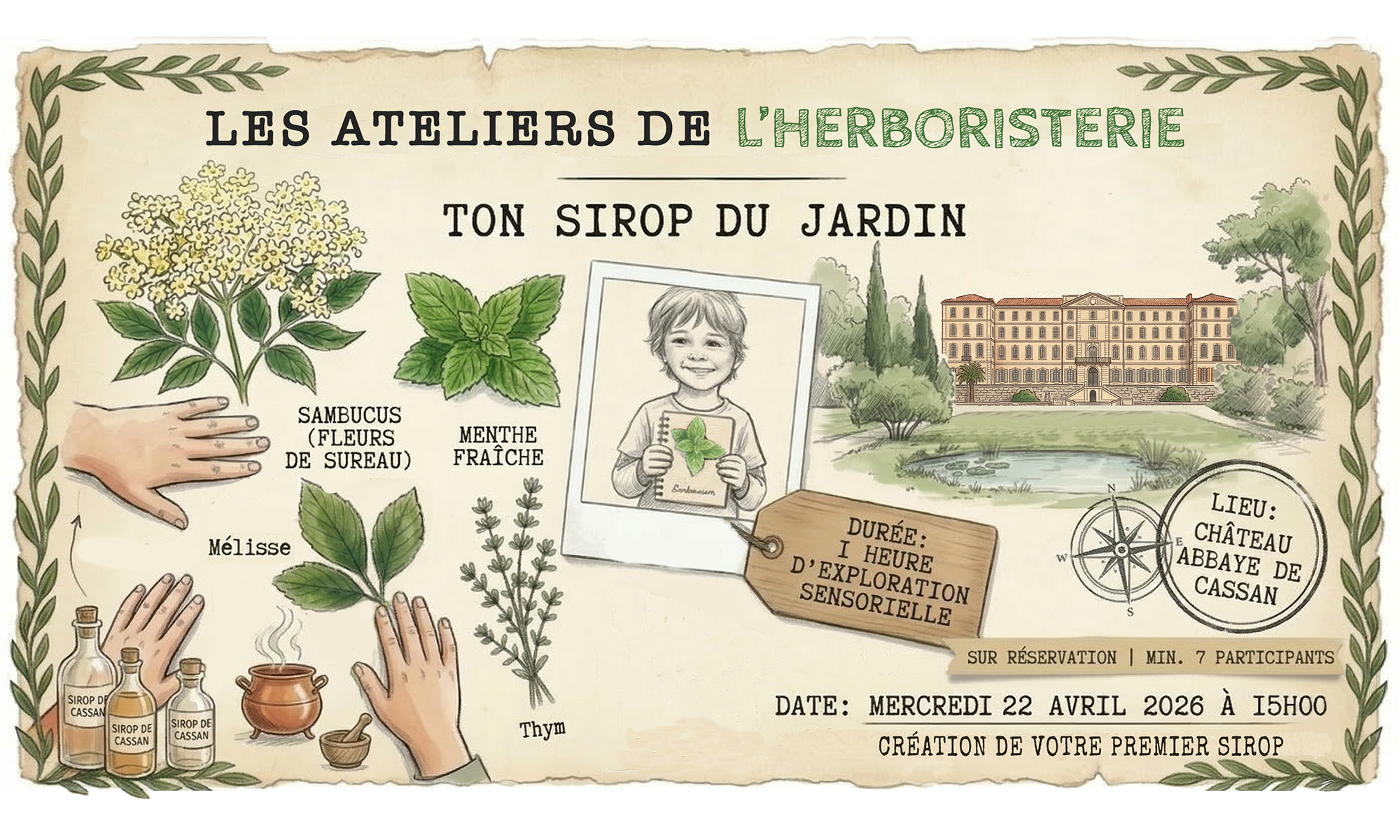 Affiche de l'atelier de l'herboristerie