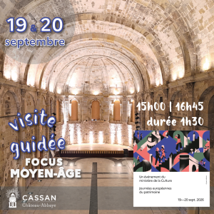 Journées du Patrimoine, visite guidée FOCUS MOYEN AGE - 19 et 20 septembre 2026